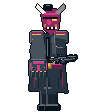 Goro the Gate, a chrome-grafted brute in a welded demon mask
